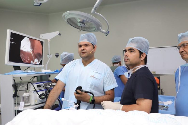 Dr. Mohit Bhandari performing Bariatric Surgery Endoscopic Sleeve Gastroplasty